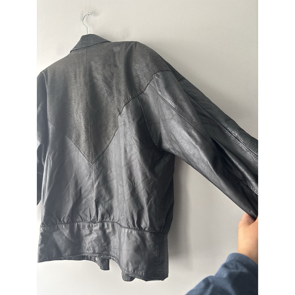 Vintage Wilson's Suede & Leather Oversized Biker Bomber Jacket‎ 80s/90s Sz Large - Picture 10 of 14